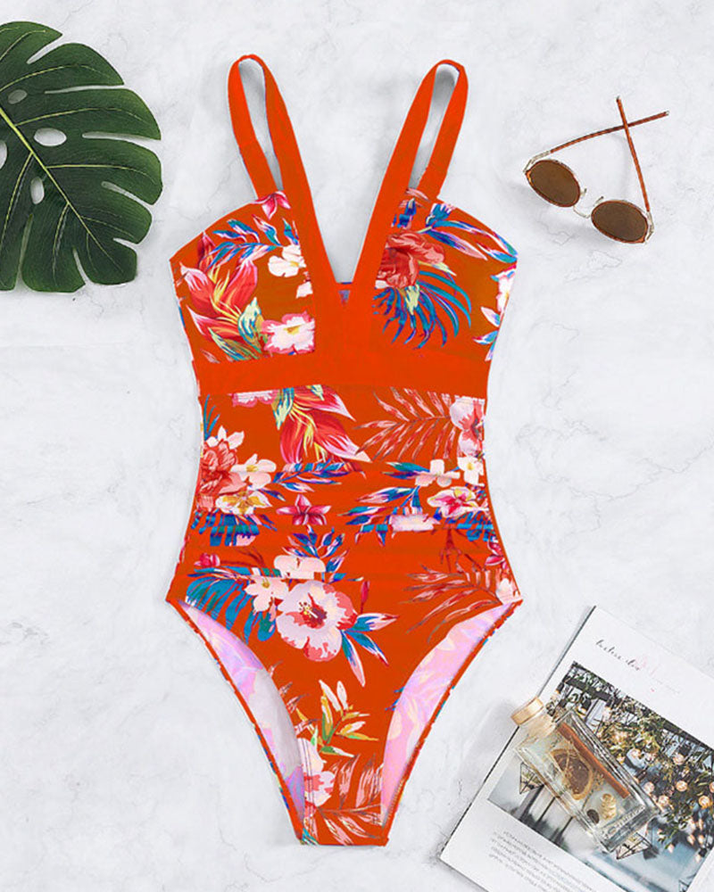 Krysta - Stylish One-Piece Swimsuit with Floral Print