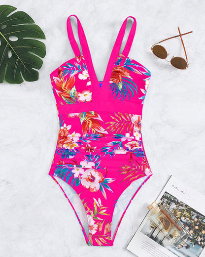 Krysta - Stylish One-Piece Swimsuit with Floral Print