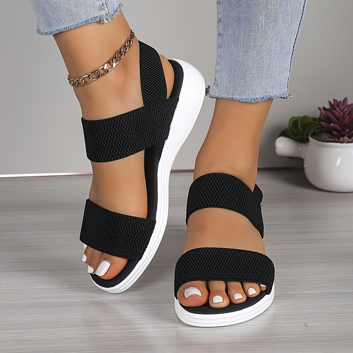 Emilia™ - Comfort-Focused Stretch Sandals