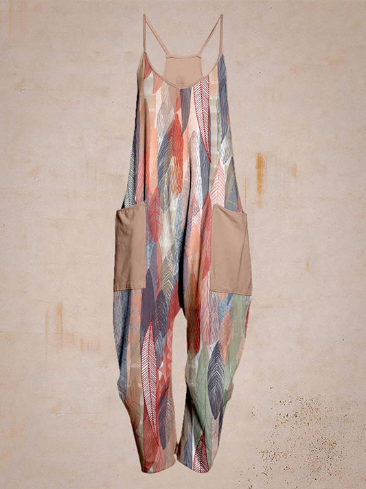 Carrie | Sleek Sleeveless Summer Jumpsuit with Printed Harem Pants for Ladies