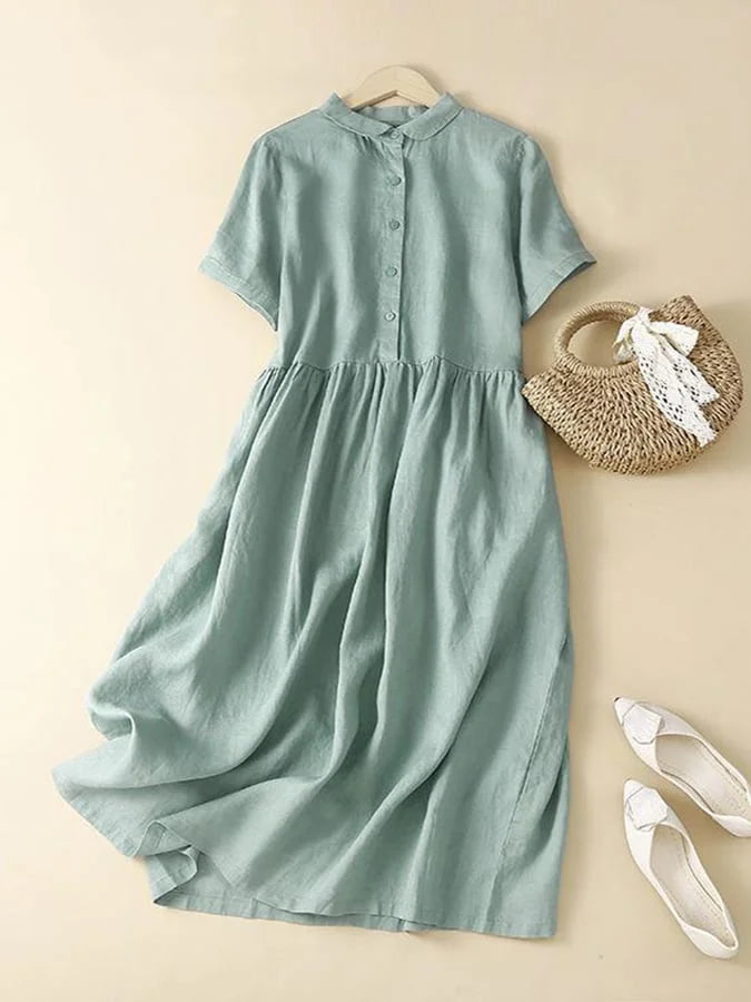 Cotton-Linen Blend Casual Dress: Effortless Summer Comfort