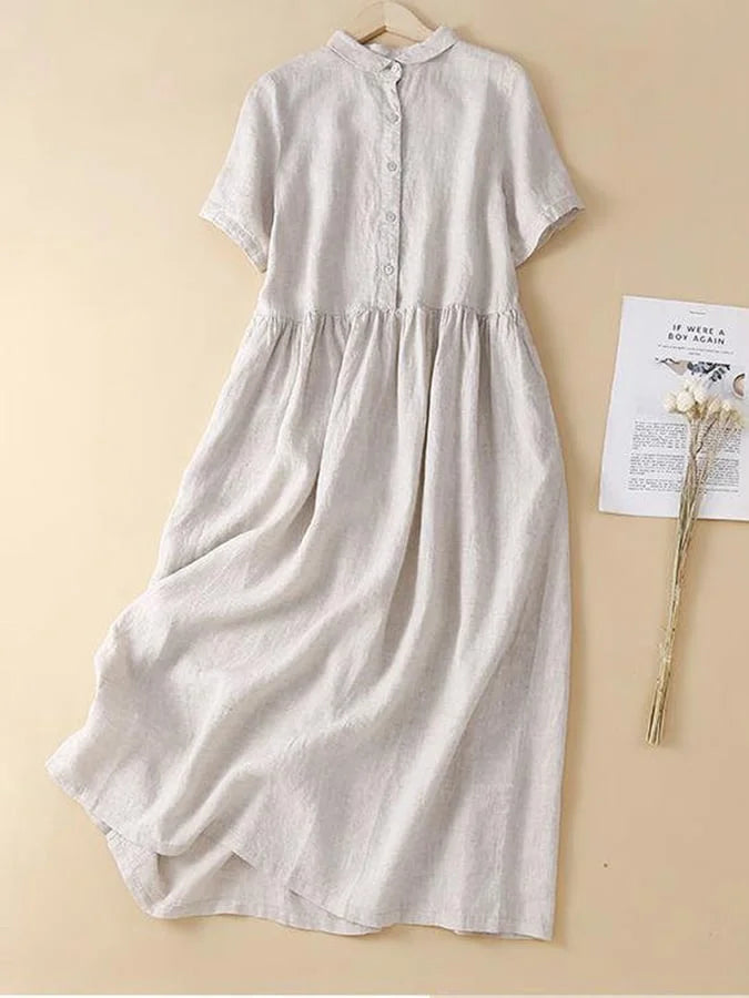 Cotton-Linen Blend Casual Dress: Effortless Summer Comfort