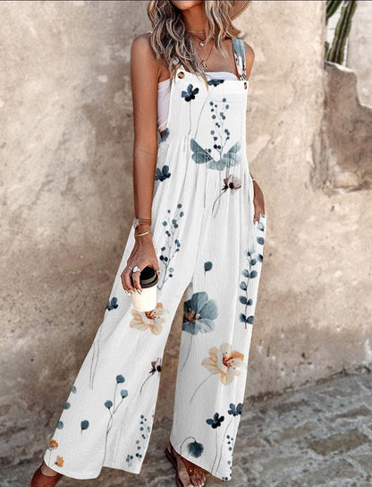 Bronwen - Breezy Sleeveless Floral Print Jumpsuit