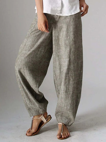 Relaxed Fit Cotton Blend Lounge Trousers