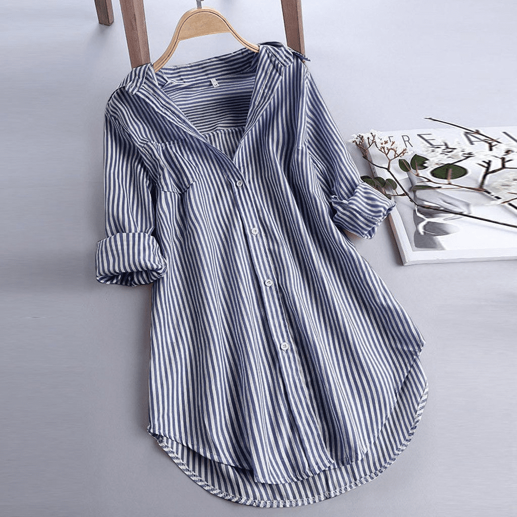 Deidra – Lightweight striped long sleeve shirt