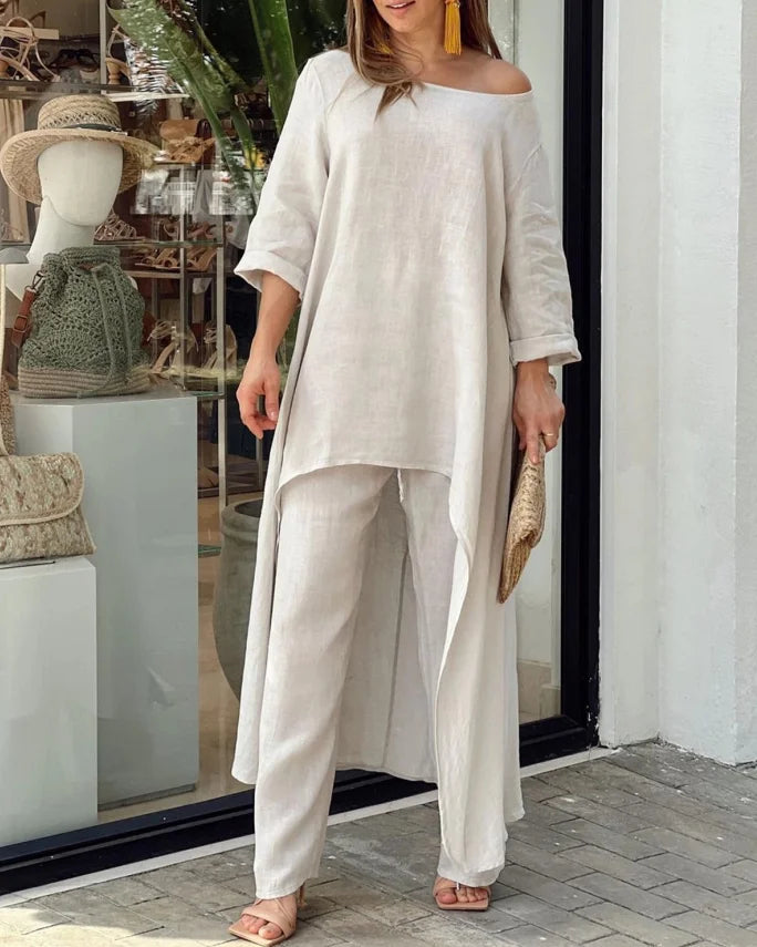 Casual Cotton and Linen Ensemble