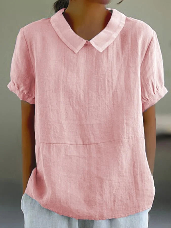 Eva's Cotton-Linen Top: Essence of Minimalist Elegance