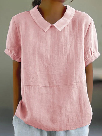 Eva's Cotton-Linen Top: Essence of Minimalist Elegance