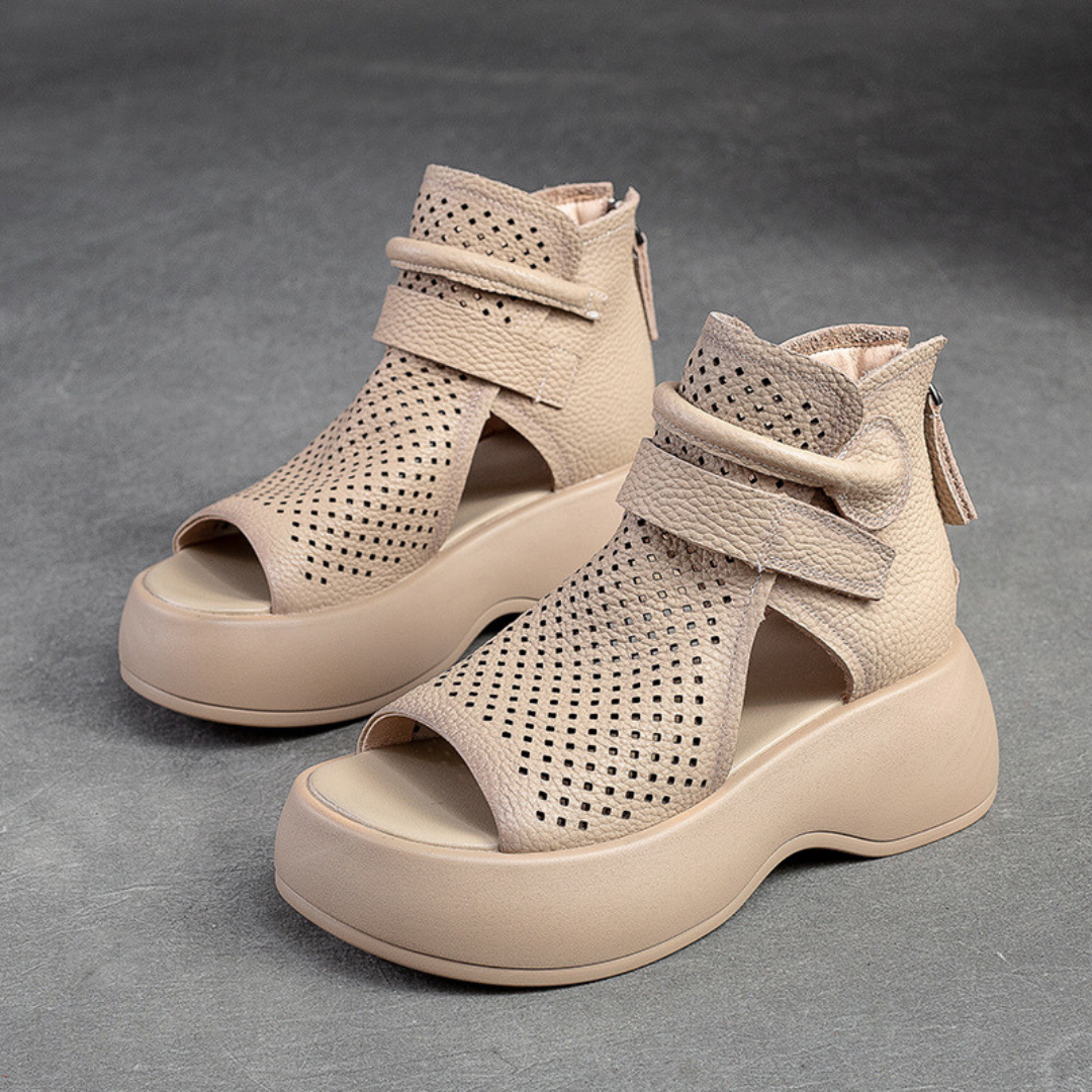 EleganceStep™ - Classic Leather Supportive Sandals