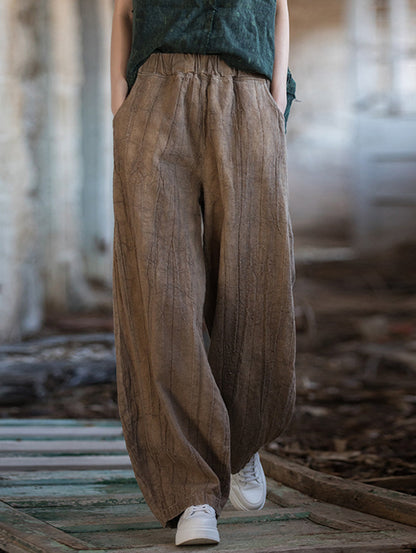 Relaxed Fit Textured Emma Trousers - Effortless Comfort