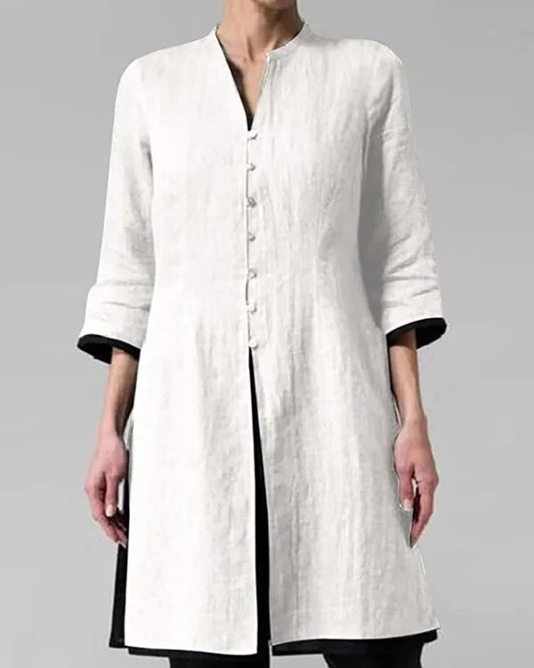 Cori Elegant Slimming Linen Cardigan