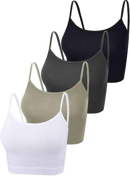 Marlene - 4 Pack Cropped Tank Tops for Women