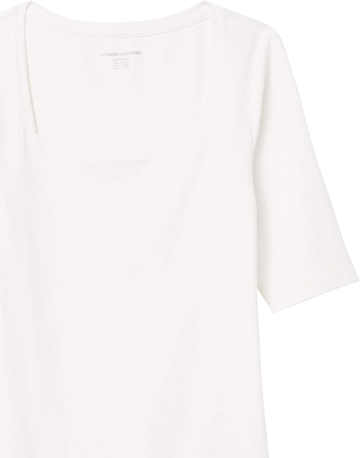 Tina - Essentials Women's Fitted Half Sleeve Square Neck Tee