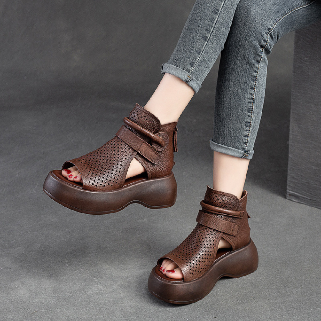 EleganceStep™ - Classic Leather Supportive Sandals