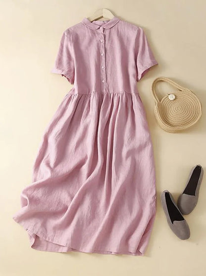 Cotton-Linen Blend Casual Dress: Effortless Summer Comfort