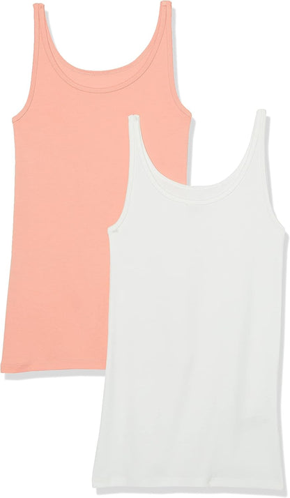 Joanne - Essentials Women's Slim-Fit Thin-Strap Tank Top, Pack of 2