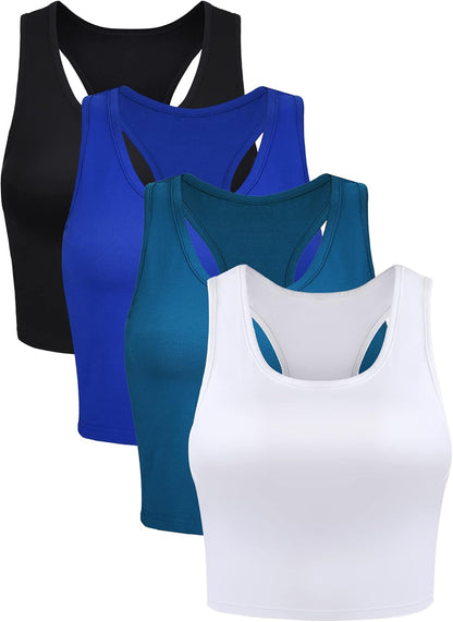 Frances - Essential 4-Pack Women's Cozy Crop Tanks