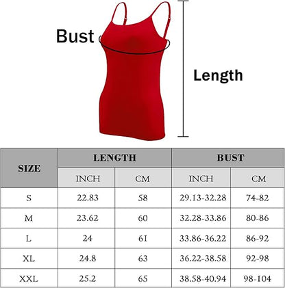 Lynne - 5 Pieces Basic Camisole Adjustable Strap Vest Top for Women and Girl