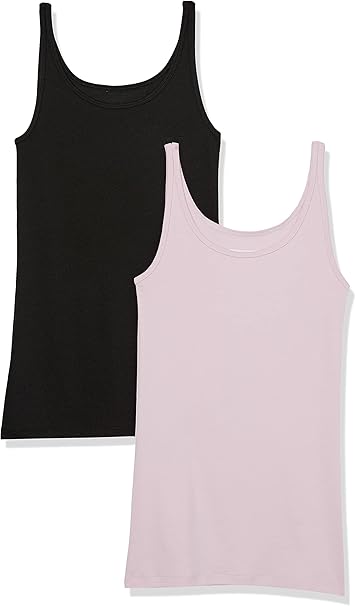 Joanne - Essentials Women's Slim-Fit Thin-Strap Tank Top, Pack of 2