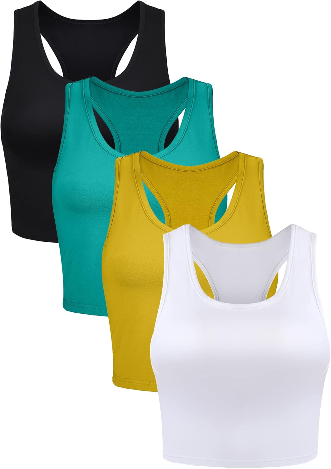 Frances - Essential 4-Pack Women's Cozy Crop Tanks