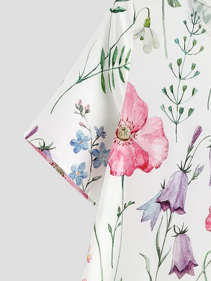 Floral Short Sleeve Top - Embrace Summer Elegance