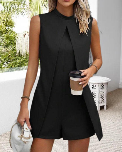 Ambrose - Black Sleek Sleeveless Jumpsuit