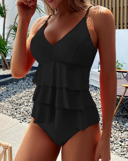 Leta - One-Piece Swimsuit with Decorative Ruffles