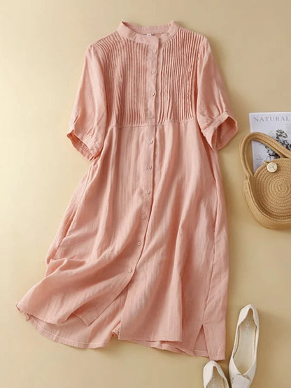 Artie – Elegant pleated cotton dress