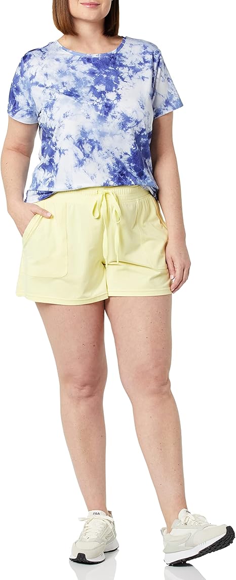 Deborah - Essentials Women's Tech Stretch Short-Sleeved Crew Neck T-Shirt (Available in Plus Size), Multipacks