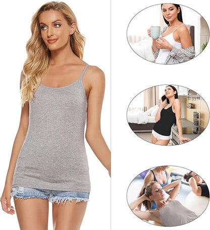 Lynne - 5 Pieces Basic Camisole Adjustable Strap Vest Top for Women and Girl