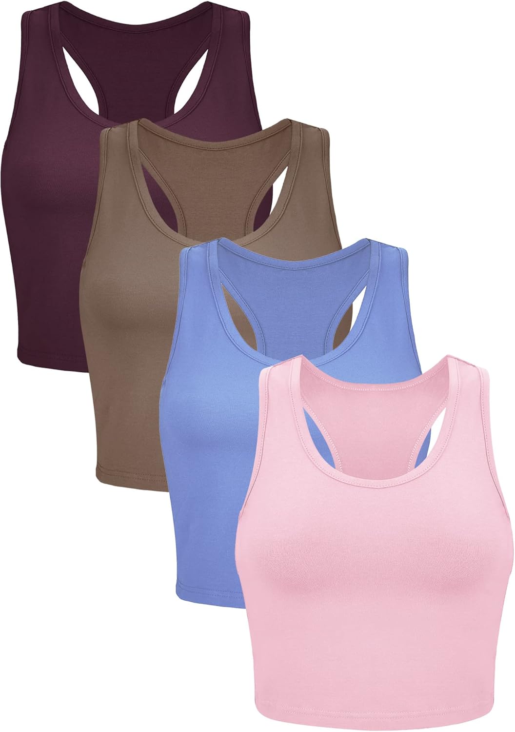 Frances - Essential 4-Pack Women's Cozy Crop Tanks