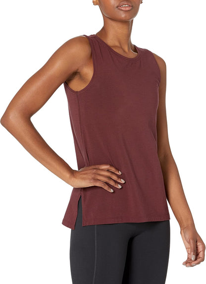 Catherine - Essentials Women's Soft Cotton Standard-Fit Yoga  Sleeveless Tank