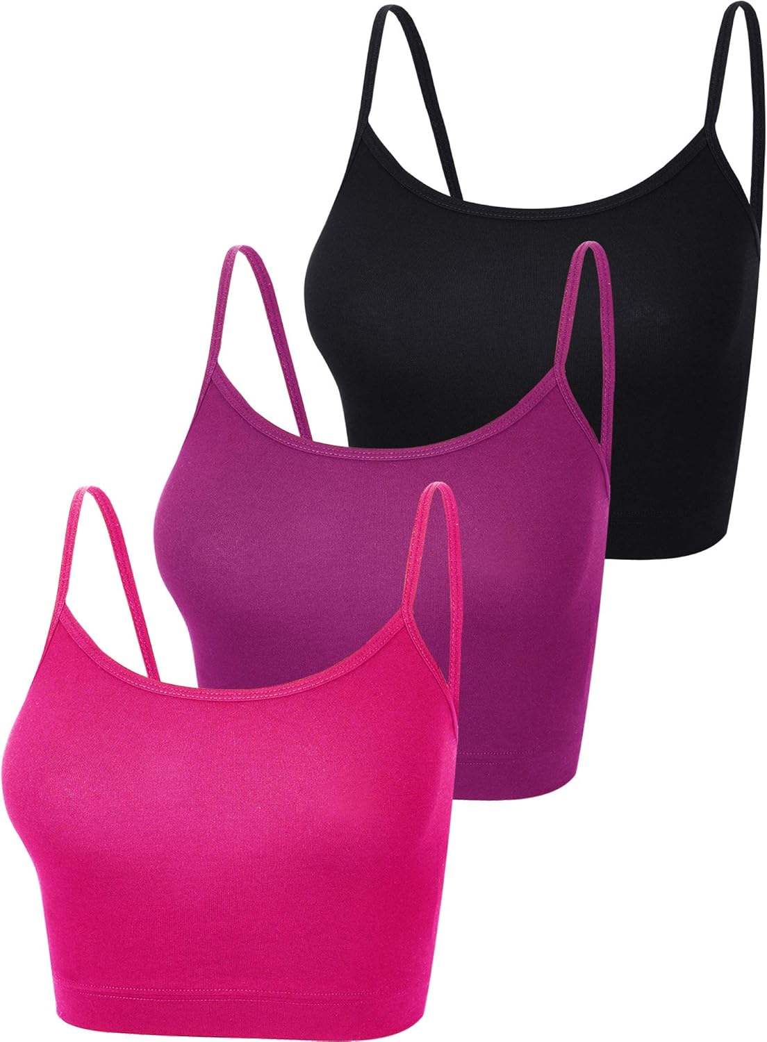 Charlie - Padded Women Lace Sports Bra Seamless Push Up Camisole for Yoga Fitness, 3 PCS