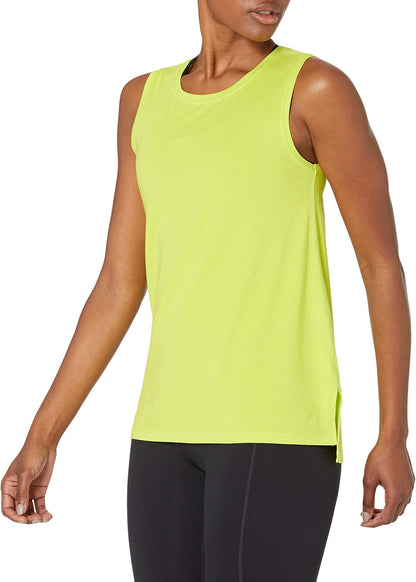 Catherine - Essentials Women's Soft Cotton Standard-Fit Yoga  Sleeveless Tank