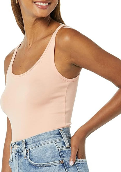 Joanne - Essentials Women's Slim-Fit Thin-Strap Tank Top, Pack of 2