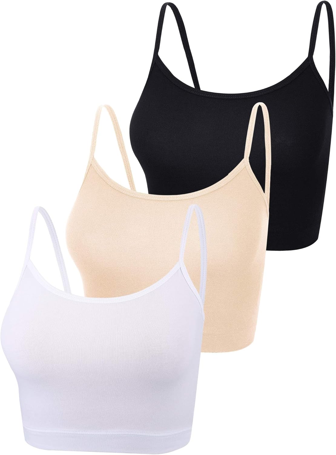 Charlie - Padded Women Lace Sports Bra Seamless Push Up Camisole for Yoga Fitness, 3 PCS