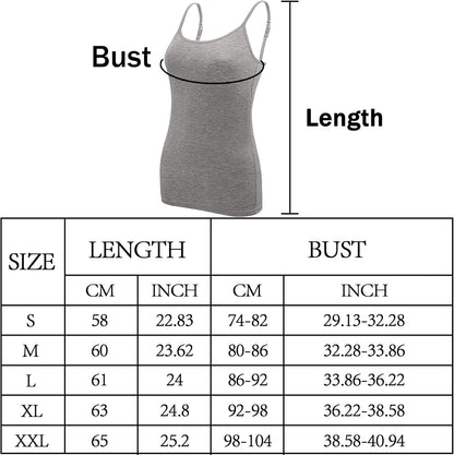 Lynne - 5 Pieces Basic Camisole Adjustable Strap Vest Top for Women and Girl