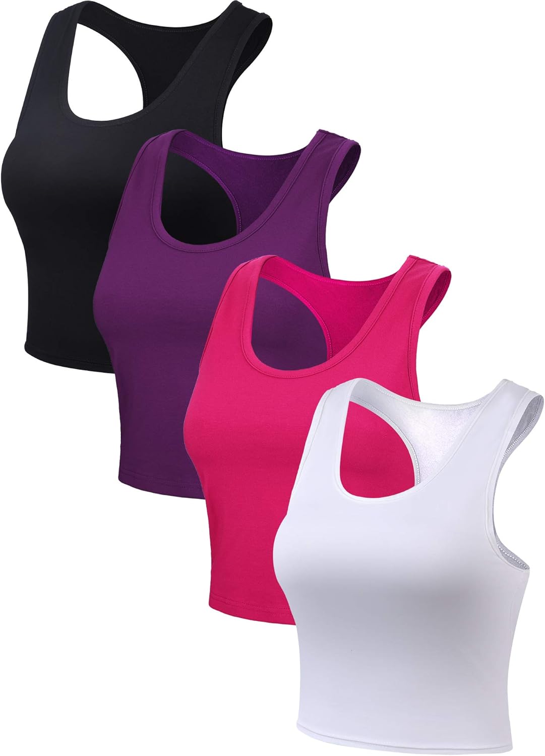 Frances - Essential 4-Pack Women's Cozy Crop Tanks