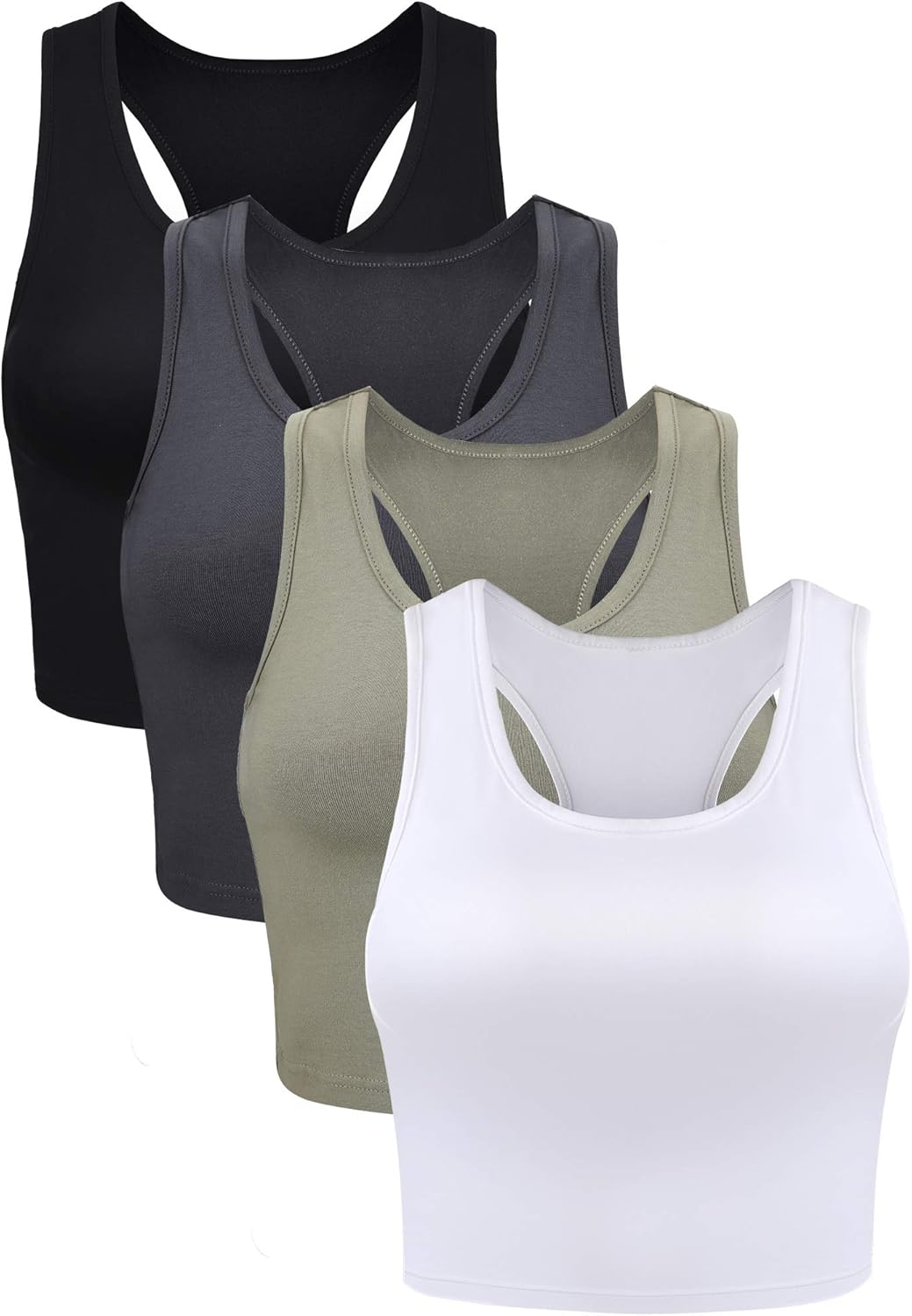 Frances - Essential 4-Pack Women's Cozy Crop Tanks