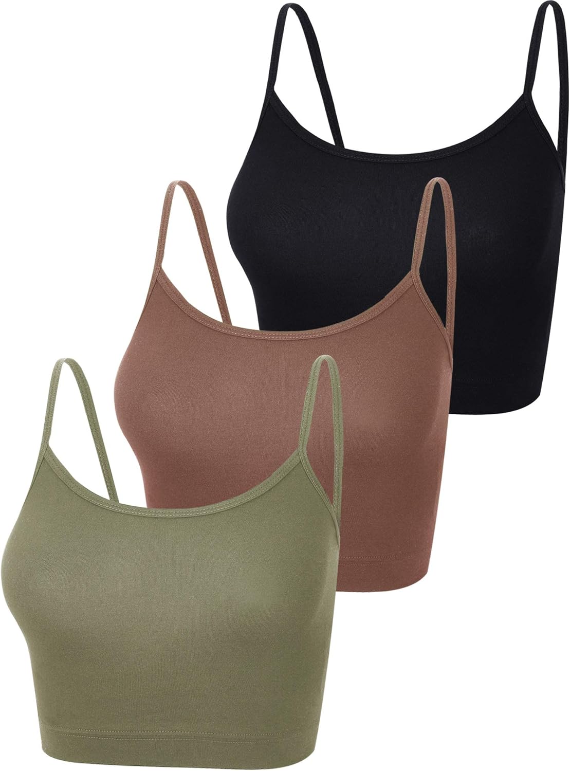 Charlie - Padded Women Lace Sports Bra Seamless Push Up Camisole for Yoga Fitness, 3 PCS