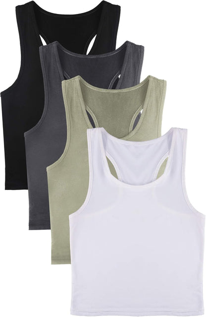 Frances - Essential 4-Pack Women's Cozy Crop Tanks