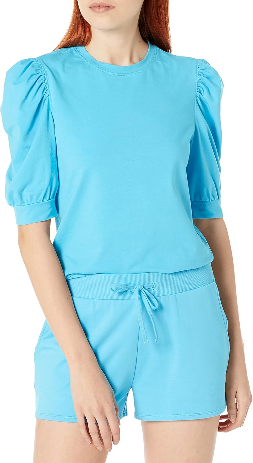 Chloe- Chic Puff-Sleeve Jersey T-Shirt for Women by The Drop