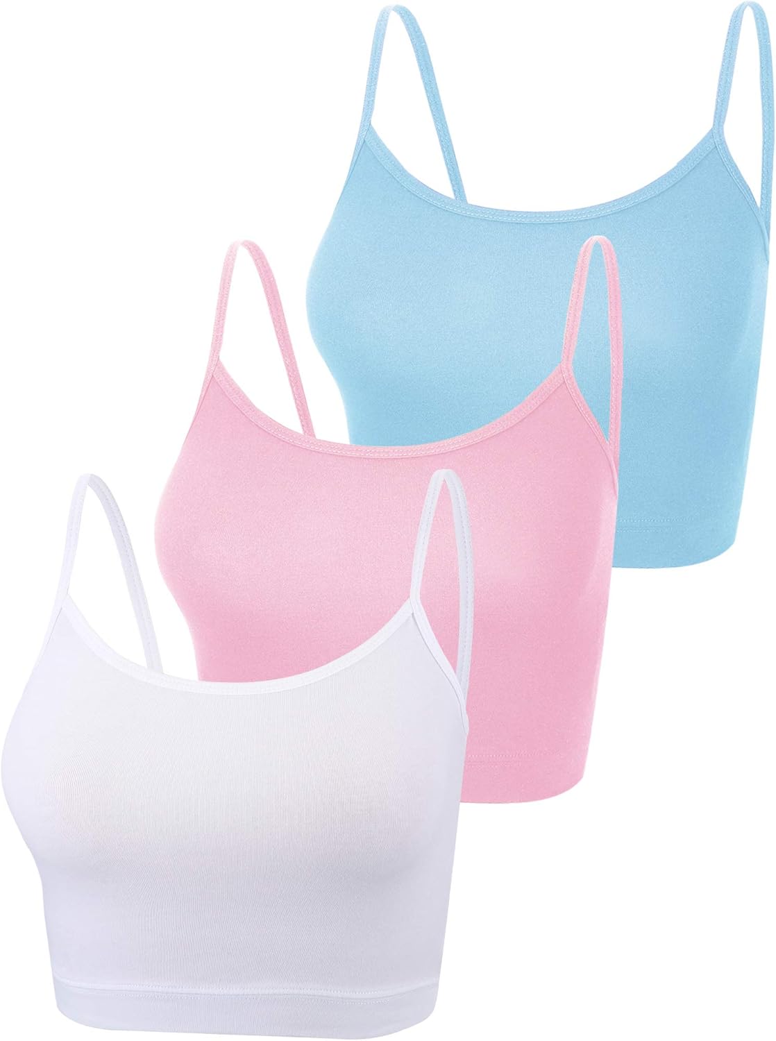 Charlie - Padded Women Lace Sports Bra Seamless Push Up Camisole for Yoga Fitness, 3 PCS