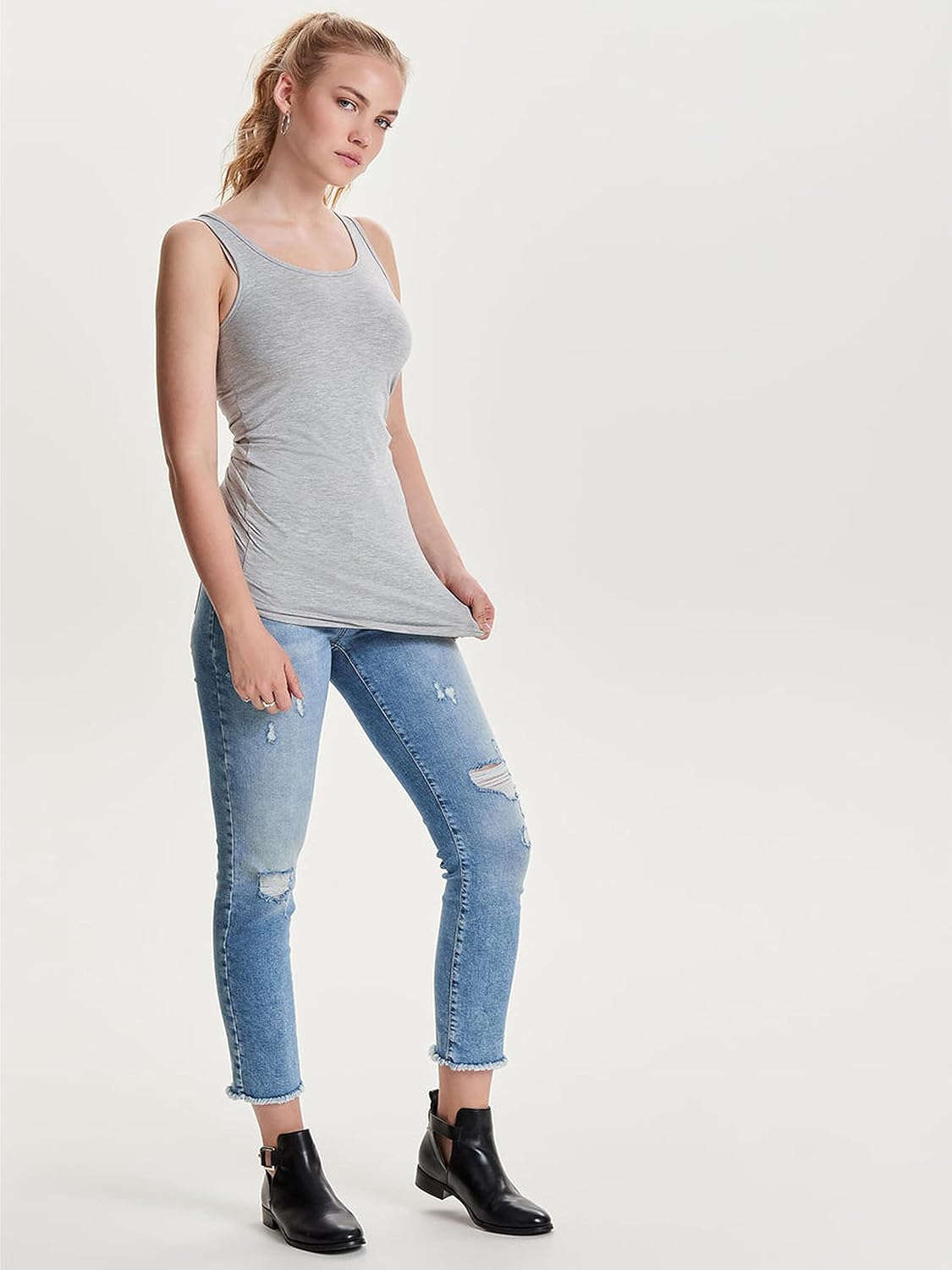 Alexandra - Women's Everyday Long Tank Top in Organic Cotton