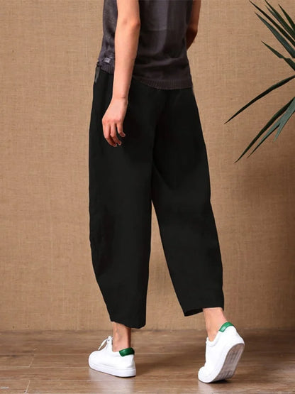 Carmin - Wide-Leg Trousers with Elastic Waistband