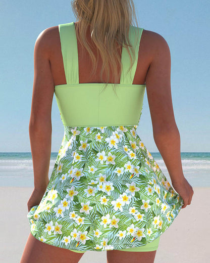 Artemissa - Pleated Floral Swimsuit