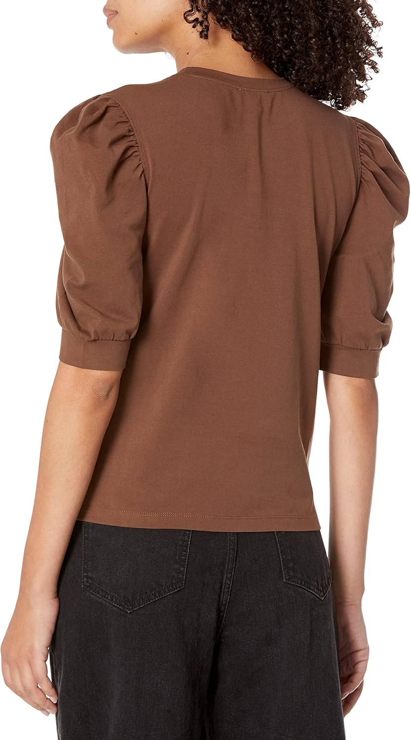 Chloe- Chic Puff-Sleeve Jersey T-Shirt for Women by The Drop