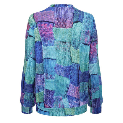 Karter - Vibrant V-neck Sweater with Unique Collar Design