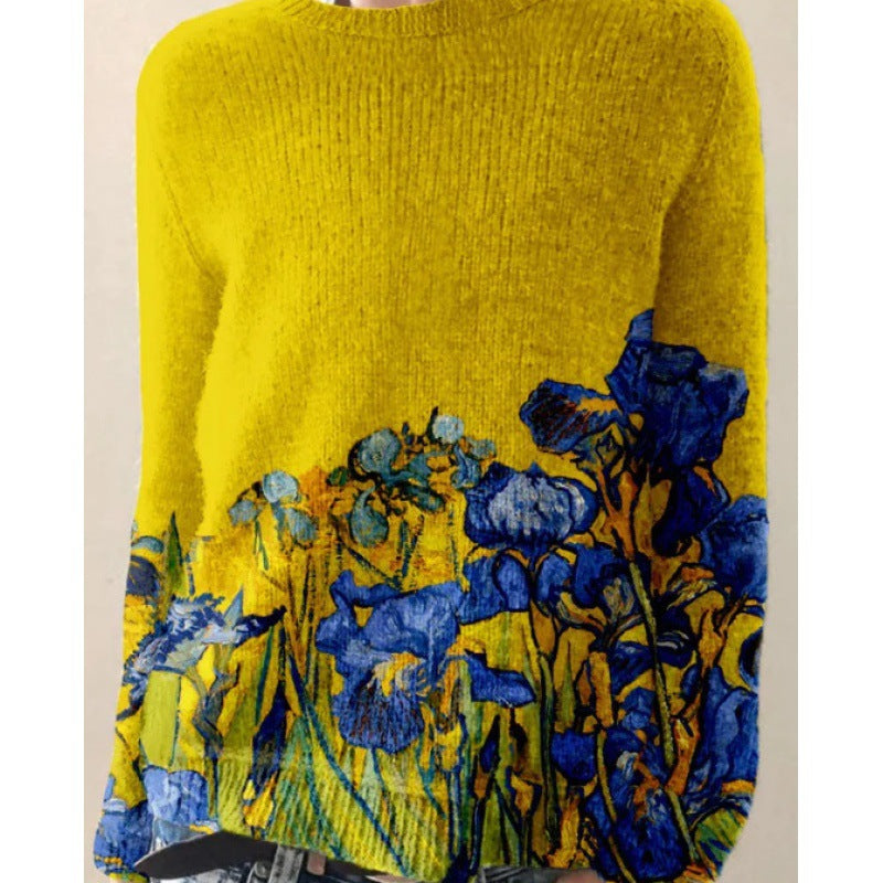 Julio - Colorful Floral Printed Sweater