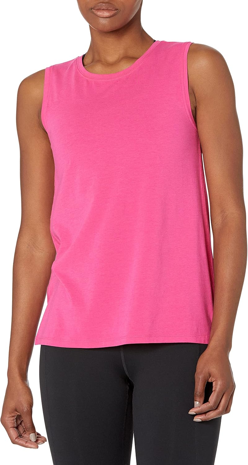 Catherine - Essentials Women's Soft Cotton Standard-Fit Yoga  Sleeveless Tank